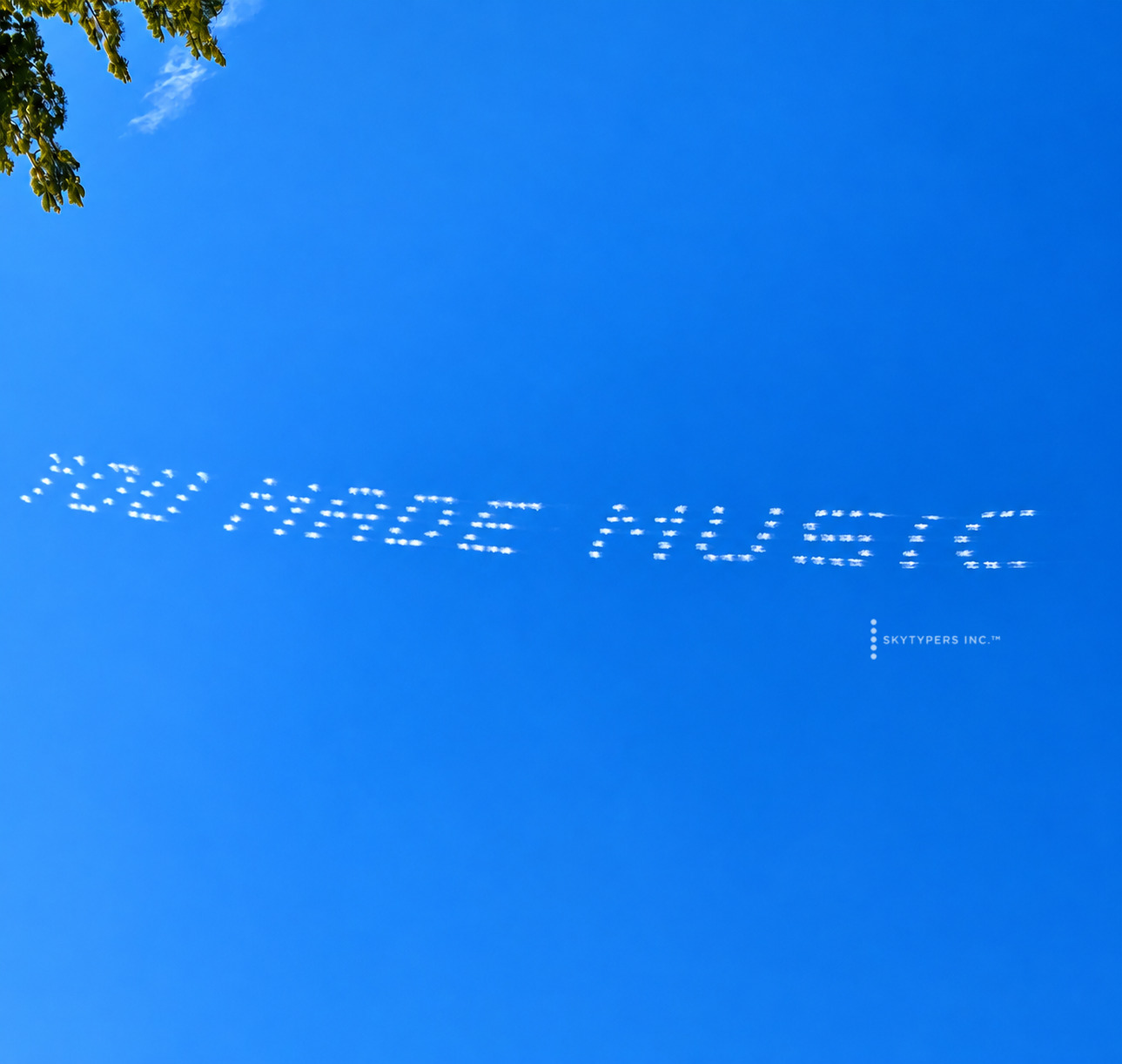 YOU ARE MUSIC written across a vivid blue sky.