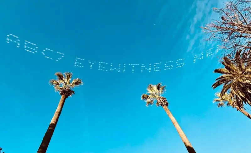 ABC skytyping campaign over the Rose Bowl in 2025
